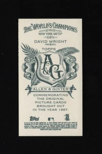 2012 Topps Allen & Ginter Mini NNO #121 David Wright Print/50 - Picture 1 of 2