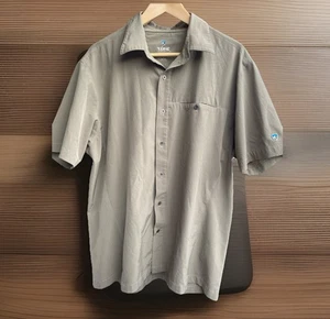 Kuhl Tufflex Hemd Herren große Knopfleiste Kurzarm beige - Bild 1 von 3