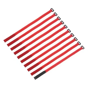 10Pcs Battery Tie Down Straps, 0.8x20" Red Nylon Hold Loop Strap - Afbeelding 1 van 6