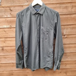 Peter England Mens Plain Shirt Grey Charcoal Size 40 Men's Small - Picture 1 of 6
