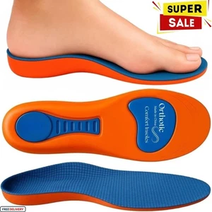 Orthotic Shoe Insoles Comfortable Cushion Shock Absorbing Arch Support Unisex UK - Picture 1 of 20
