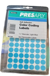 Round Stickers 13mm Color Coding Marking Adhesive Labels 1/2 Inch Dot Blue - Picture 1 of 1