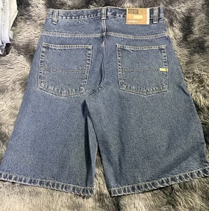 Pantalones Cortos Y2K Southpole Denim Lavado Oscuro Sueltos Grunge Skate Talla 34 - Imagen 1 de 6