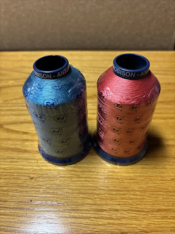2 NEW Robison-Anton Super-Strength Rayon Embroidery Thread Spools 5500yds - Image 1 of 4