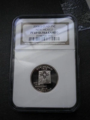 USA 2008 S New Mexico Proof quarter NGC PF69 Ultra Cameo - Image 1 of 2