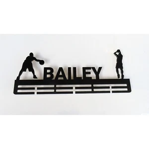 Custom Personalised Basketball Medal Hanger, Painted Medal Display Rack - Picture 1 of 7