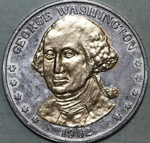 Medalla Dorada Conmemorativa Doble Águila Presidencial George Washington 1982 - Imagen 1 de 2