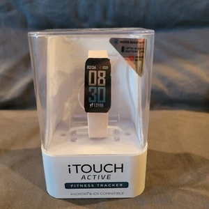 iTOUCH ACTIVE FITNESS TRACKER: ESTUCHE NEGRO CON CORREA DE SILICONA ROSA N.I.B - Imagen 1 de 5