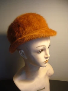 Vintage Rust/ Orange Kangol Fuzzy Hat, New With Tags (United Kingdom) - Picture 1 of 6