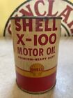 Vintage+Metal+1+Quart+Shell+X-100+Motor+Oil+Can