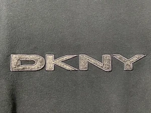 DKNY Spell Out Black Vintage Vtg Sweatshirt Made USA XL XLARGE - Picture 1 of 4