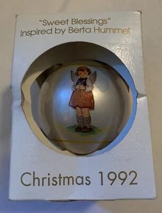 Schmid Glass Ball Christmas Ornament "Sweet Blessings" 1992 Berta Hummel - Picture 1 of 2