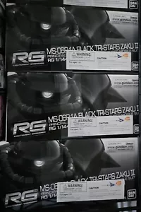PBANDAI RG 1/144 BLACK TRI-STARS ZAKU II Kit 3 Unit Set plastic model US - Picture 1 of 1