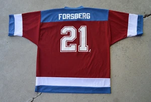 Vtg Colorado Avalanche Peter Forsberg Jersey NHL Logo 7 Made in USA Size XL - Picture 1 of 9