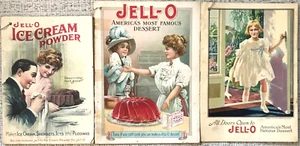 3 ANTIQUE " JELL-O " RECIPE BOOKLETS COLOR ILLUSTRATIONS PB VG 1910's - Picture 1 of 6