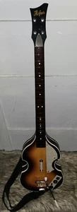 Nintendo Wii RockBand Wireless Controller Hofner Guitar Bass Beatles NO DONGLE - Picture 1 of 14