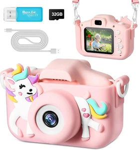 Macchina fotografica unicorno bambini foto digitale registrazione video bambina giocattolo regalo X61 - Foto 1 di 9