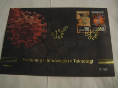 2023 Norway FDC on Vaccine Innovation, Research & Technology w/golden cancn - Image 1 of 4