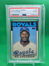 Bo Jackson - 1986 Topps Traded #50 Rookie Card RC  - PSA 6 EX-MT