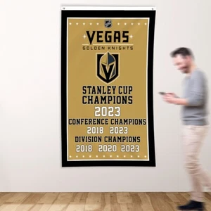 Vegas Golden Knights Stanley Cup 2023 Champions 3x5 Ft Flag Banner FREE Shipping - Picture 1 of 15