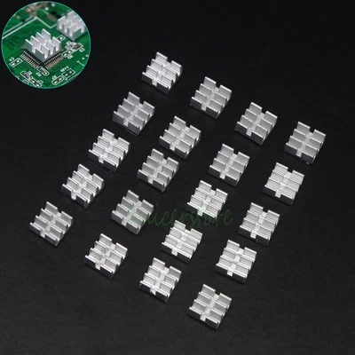 20x Mini Aluminium Cooler Cooling Adhesive Back Heatsink For MOS IC Chip Chipset - Image 1 of 4