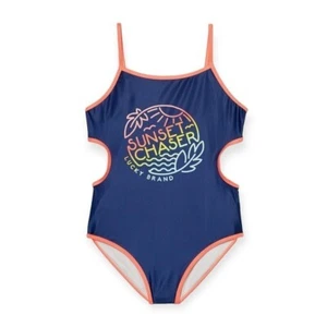 🌻NEW w/tag Lucky Brand Girls' One-Piece "Sunset Chaser" Swimsuit Size XL (16) - Picture 1 of 7