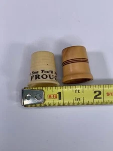 Anuncio de grandes almacenes Old Froug's DEDAL + dedal de madera OKLAHOMA - Imagen 1 de 3