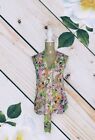 FOREVER 21 Colorful FLORAL Sheer Sleeveless Shirt Tank Top Women's Size Small 