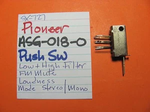 📈PIONEER ASG-018-0 INTERRUTTORE A PRESSIONE NASTRO NASTRO ADESIVO MODALITÀ MON FILTRI MUTE FM SX-727 - Foto 1 di 1