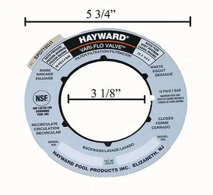 Genuine SPX0715G Replacement Hayward Sand Filter Valve Label Plate Sticker - Picture 1 of 3