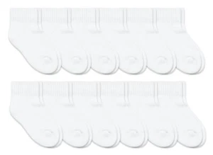 Boys Seamless Sport Socks 12-Pack White Small - Picture 1 of 5