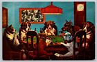 Postcard Anthropomorphic Dogs Playing Poker Only A Friend Needed