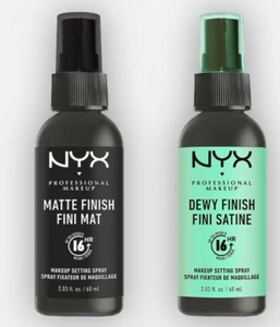 2 NYX Makeup Setting Spray - Matte + Dewy Finish Set "MSS01 & MSS02" New in Box - Picture 1 of 6