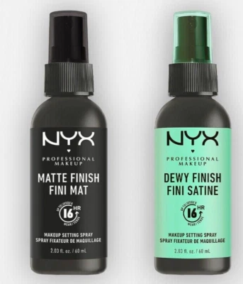 2 NYX Makeup Setting Spray - Matte + Dewy Finish Set "MSS01 & MSS02" New in Box - Image 1 of 4
