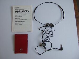 SONY - RARE  MDR-A50 DYNAMIC FOLDABLE STEREO HEADPHONES /CASE/INSTRUCTIONS EX