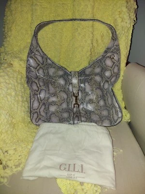 Cartera hobo/hombro G.I.L.I Got It Love It cuero imitación piel de serpiente Foto 1 de 4