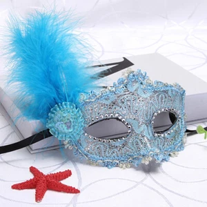 Lace Mask Party Masquerade Ball Eye Masks Flower&Feather Carnival Fancy Dre ❥ - Picture 1 of 41
