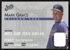 1995 Studio   Mark Grace #177 Chicago Cubs
