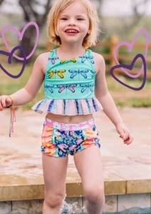NWOT Wildflowers Clothing Best Day Ever Butterfly Swimsuit Bikini size 10 - Picture 1 of 10