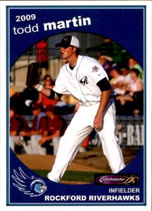 2009 Rockford RiverHawks Grandstand #15 Todd Martin Cookeville Tennessee TN Card