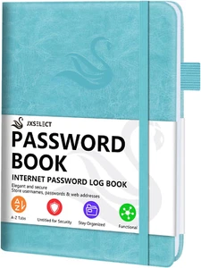 Elegant Password Book with Alphabetical Tabs - Hardcover Password Book for Inter - Picture 1 of 12