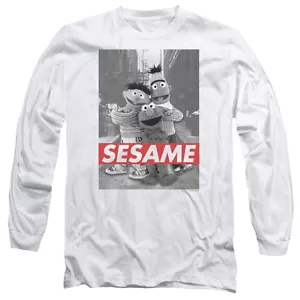 SESAME STREET SESAME ELMO Licensed Men's Long Sleeve Graphic Tee Shirt SM-3XL - Picture 1 of 2