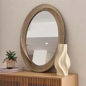 Large Swirl Wall Mirror Streamlined Oval Accent Mirror Farmhouse Nautical Decor - Picture 1 of 12