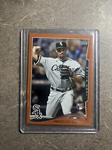 MARCUS SEMIEN 2014 TOPPS ORANGE ROOKIE RC Rangers WS Champs Parallel Insert