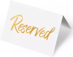 Reserved Seating Signs Modern Gold Reserved Table Signs for Wedding 20pcs - Picture 1 of 6