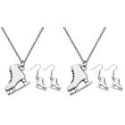  6 Pcs Trendige Halsketten Schlittschuh-Ohrring-Halskette Schmuckset Hängend