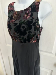 Vintage 90s Y2K Rampage Black Purple Whimsigoth Maxi Dress Goth 7/8 - Picture 1 of 8