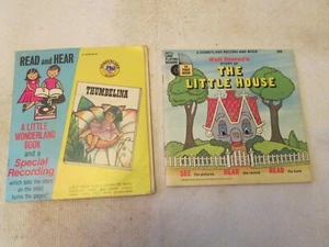 2 VTG READ & HEAR RECORDS "THE LITTLE HOUSE DISNEY" THUMBELINA' - Foto 1 di 7
