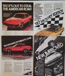Lot 9 Print Ads 1975-1976 Triumph TR7 Victory Edition Wedge Shape Things to Come - Picture 1 of 8