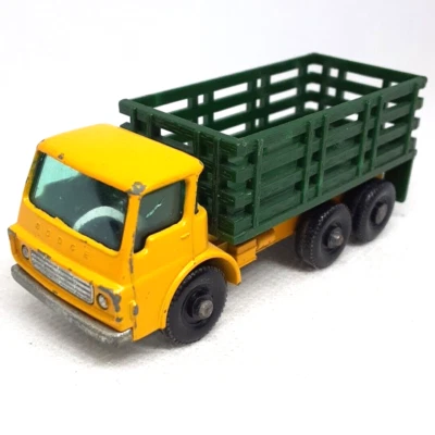 Camión de estacas Lesney Matchbox No. 4 1967 amarillo/verde hecho en Reino Unido Foto 1 de 4